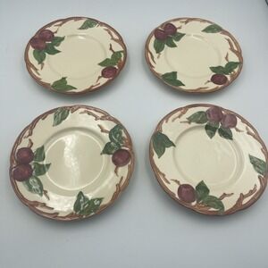 Set of‎ 4 Franciscan Apple Bread & Butter Plates Mid-Century Modern USA Stamp